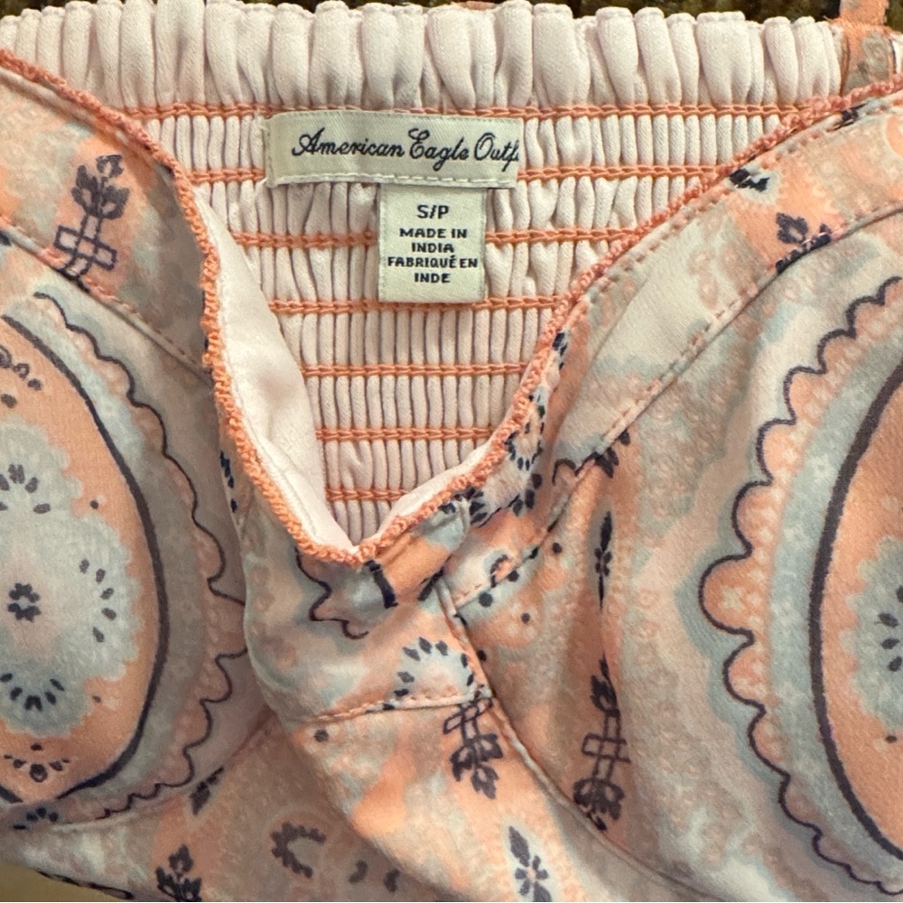 American Eagle Pink Patterned Spaghetti Strap Dre… - image 8